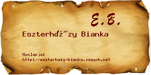 Eszterházy Bianka névjegykártya